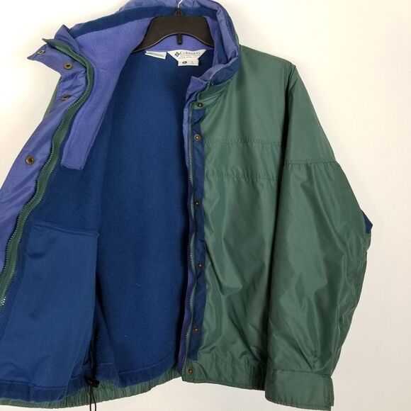 VTG Columbia Women Bugaboo 3 in 1 Winter Jacket Ski Size XL Green Blue - Picture 5 of 10